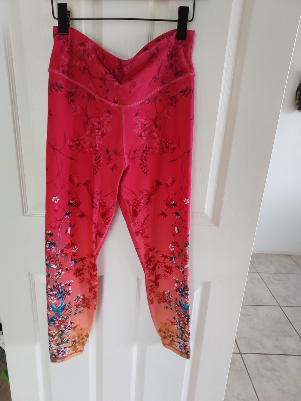 Johnny Was Active Hot Pink Floral Active Top